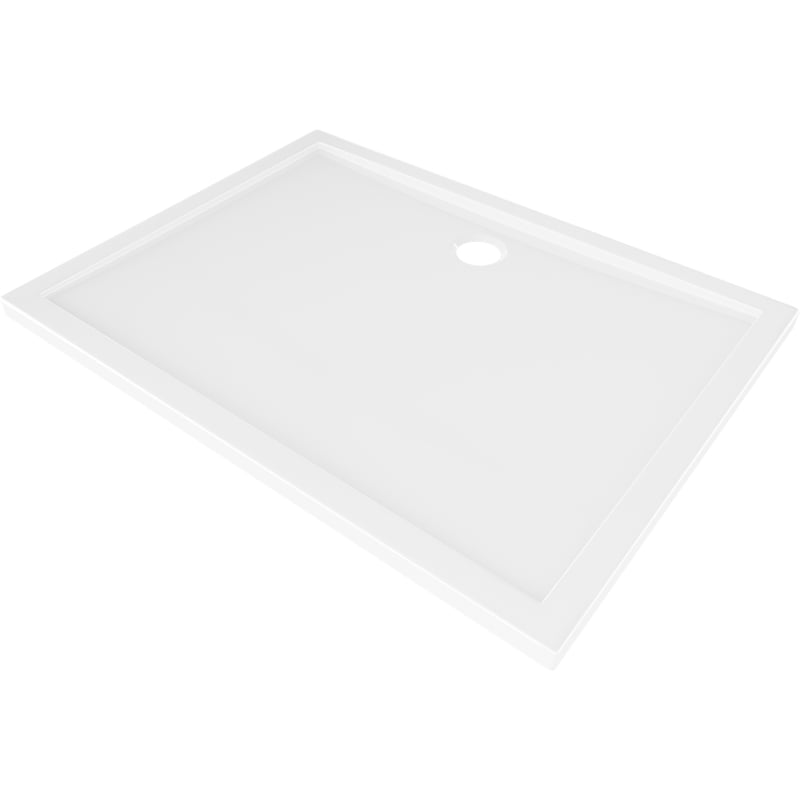 Mexen Flow brodzik prostokątny slim 85 x 100 cm, biały połysk - 46R108510