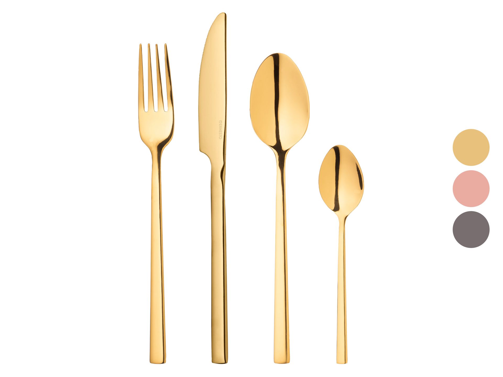 ERNESTO® Komplet sztućców ze stali nierdzewnej, 16 elementów