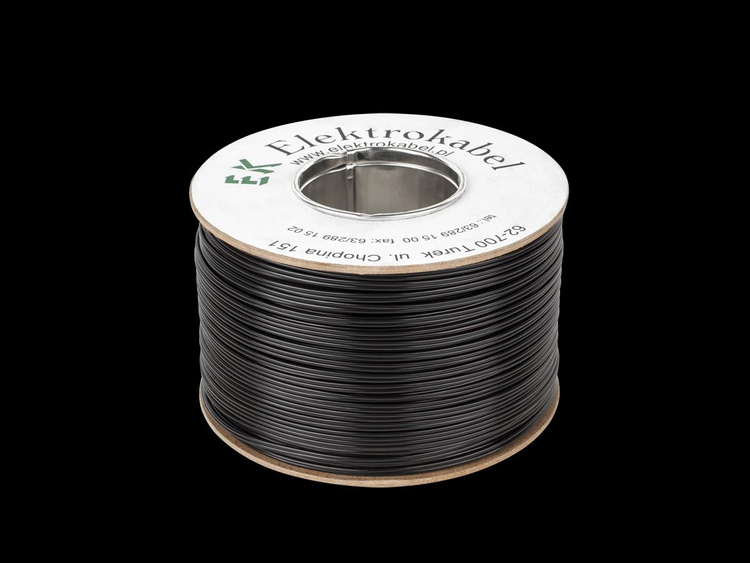 Kabel głośnikowy SMYp 2 x 0,75mm czarny 100m