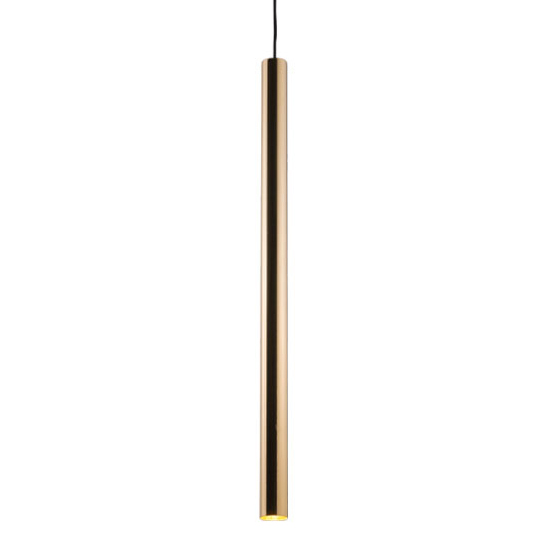 Wisząca lampa AKADI 8883 metalowa sopel zwis tuba czarna złota OUTLET