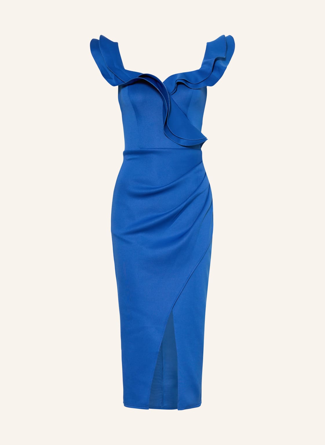 Lipsy Sukienka Bardot Z Wolantami blau