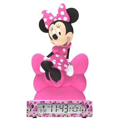Budzik z lampką nocną KIDS EUROSWAN Disney Minnie 3D MN4500