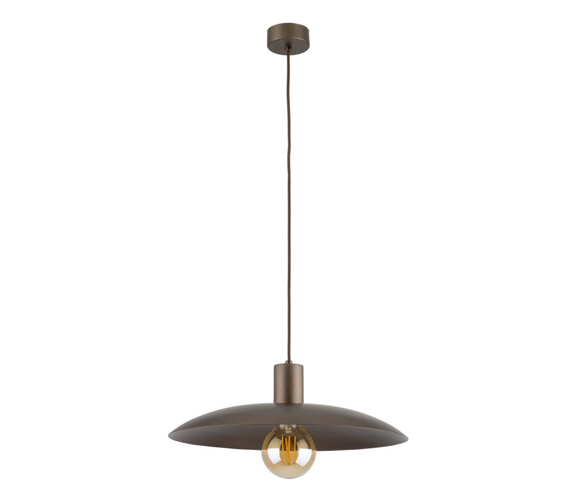 Żyrandol na lince ASTRA 1xE27/15W/230V śr. 41 cm brązowy