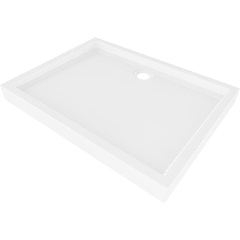 Mexen Flow+ brodzik prostokątny 80 x 120 cm, biały połysk - 46R108012H