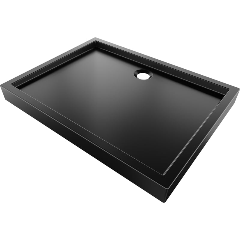 Mexen Flow+ brodzik prostokątny 80 x 100 cm, czarny mat - 46R708010H