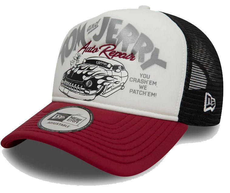 Czapka Trucker NEW ERA z daszkiem Tom & Jerry White 9FORTY A-Frame