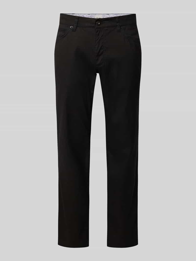 Spodnie lniane o kroju regular fit z 5 kieszeniami model ‘CADIZ’
