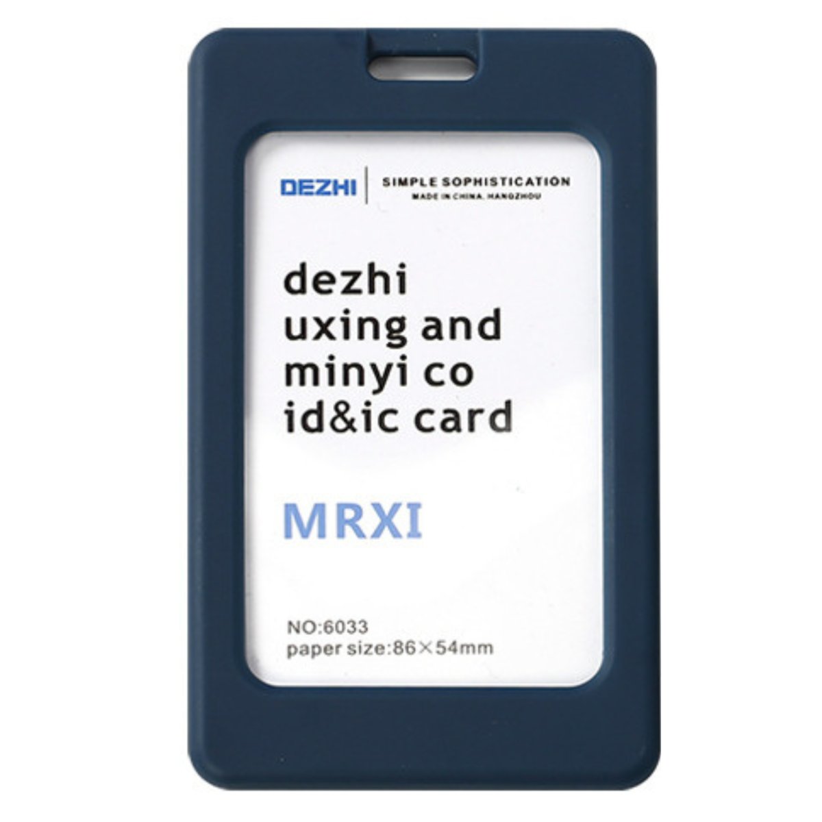 Identyfikator holder ze smyczą - Elegancki GRANATOWY / Dezhi