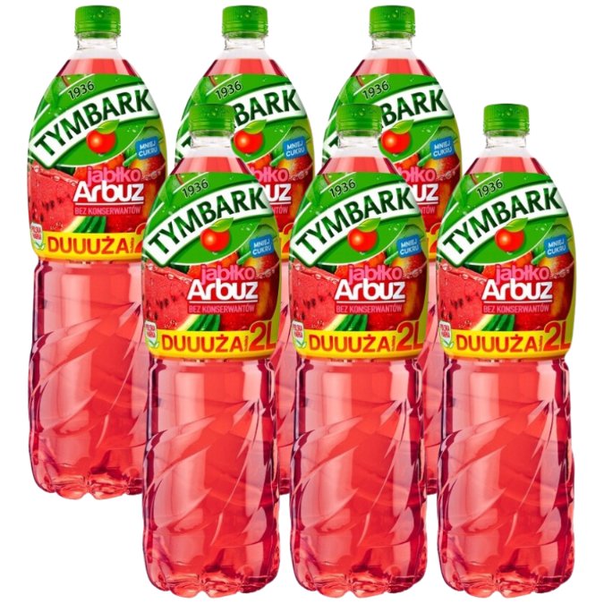 Tymbark Napój jabłko arbuz 2 l x 6 sztuk