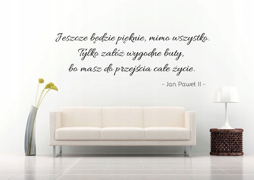 Naklejka ścienna cytat Jan Paweł II dekoracja domu