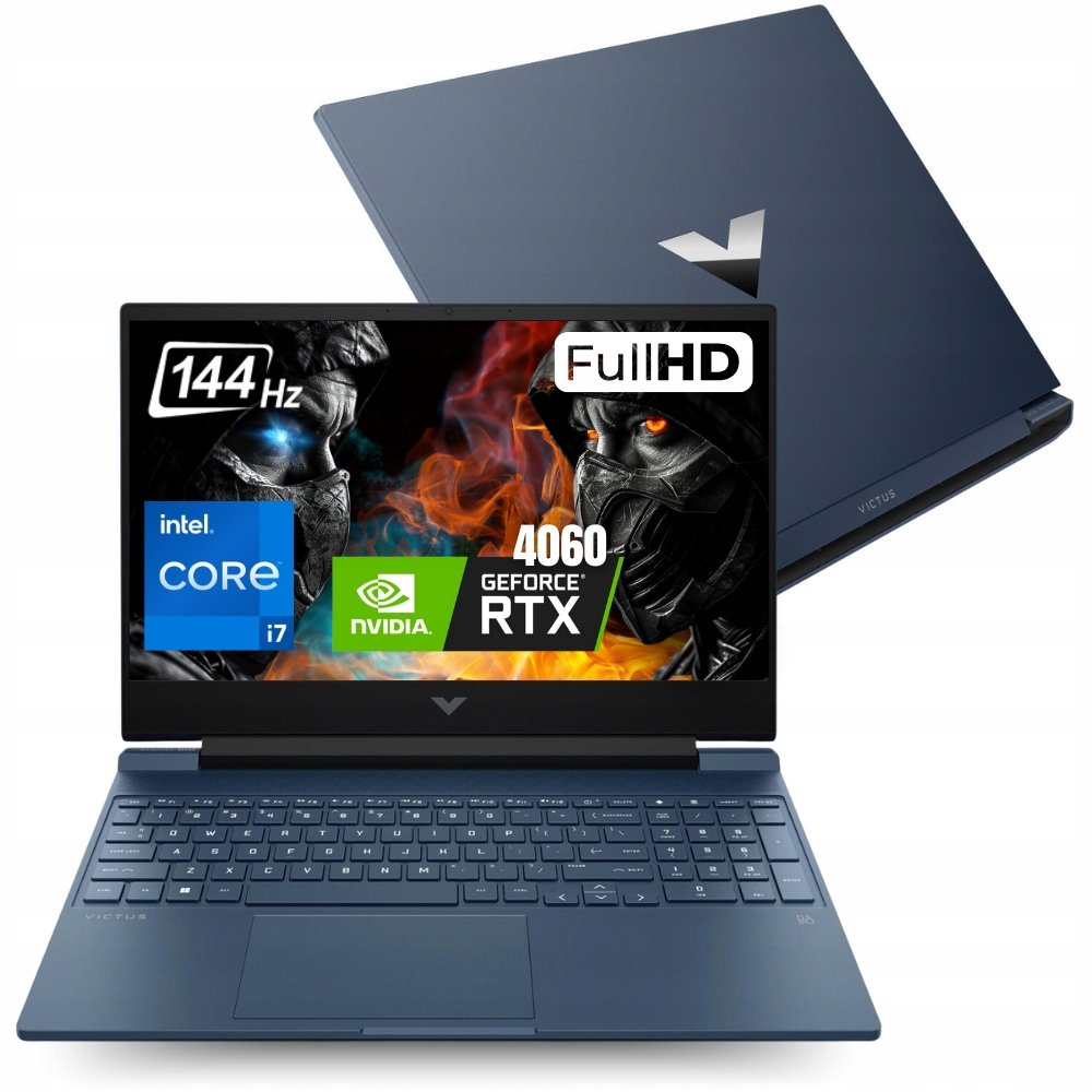 HP VICTUS 15 GAMING i7-13620H 64GB SSD 2TB RTX 4060 W11 NIEBIESKI