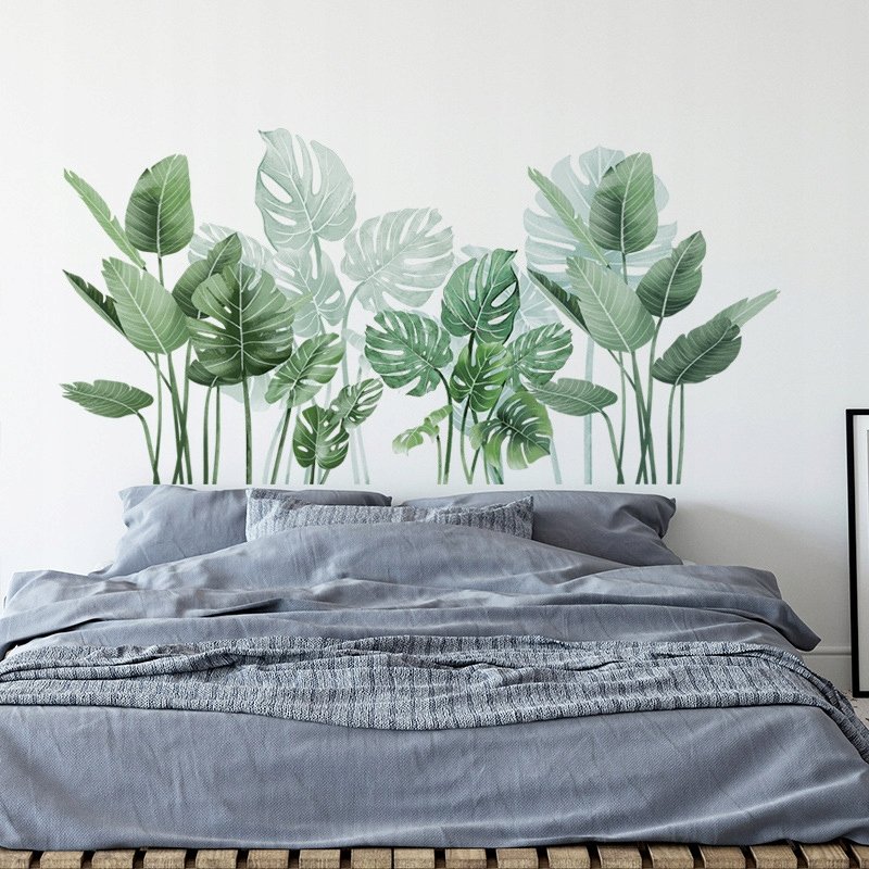 Naklejka ścienna Liście Bananowiec Monstera Natura