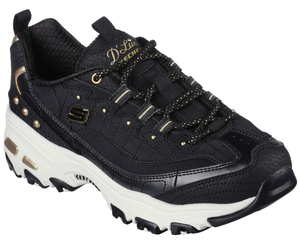 SKECHERS CZARNE DAMSKIE BUTY SPORTOWE D'Lites 38,5