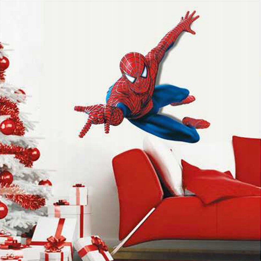 Duża naklejka ścienna na ścianę SPIDERMAN XXL 3D