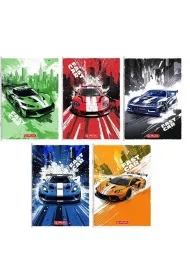 Zeszyt A5/32K linia podwójna Fast Cars (10szt)