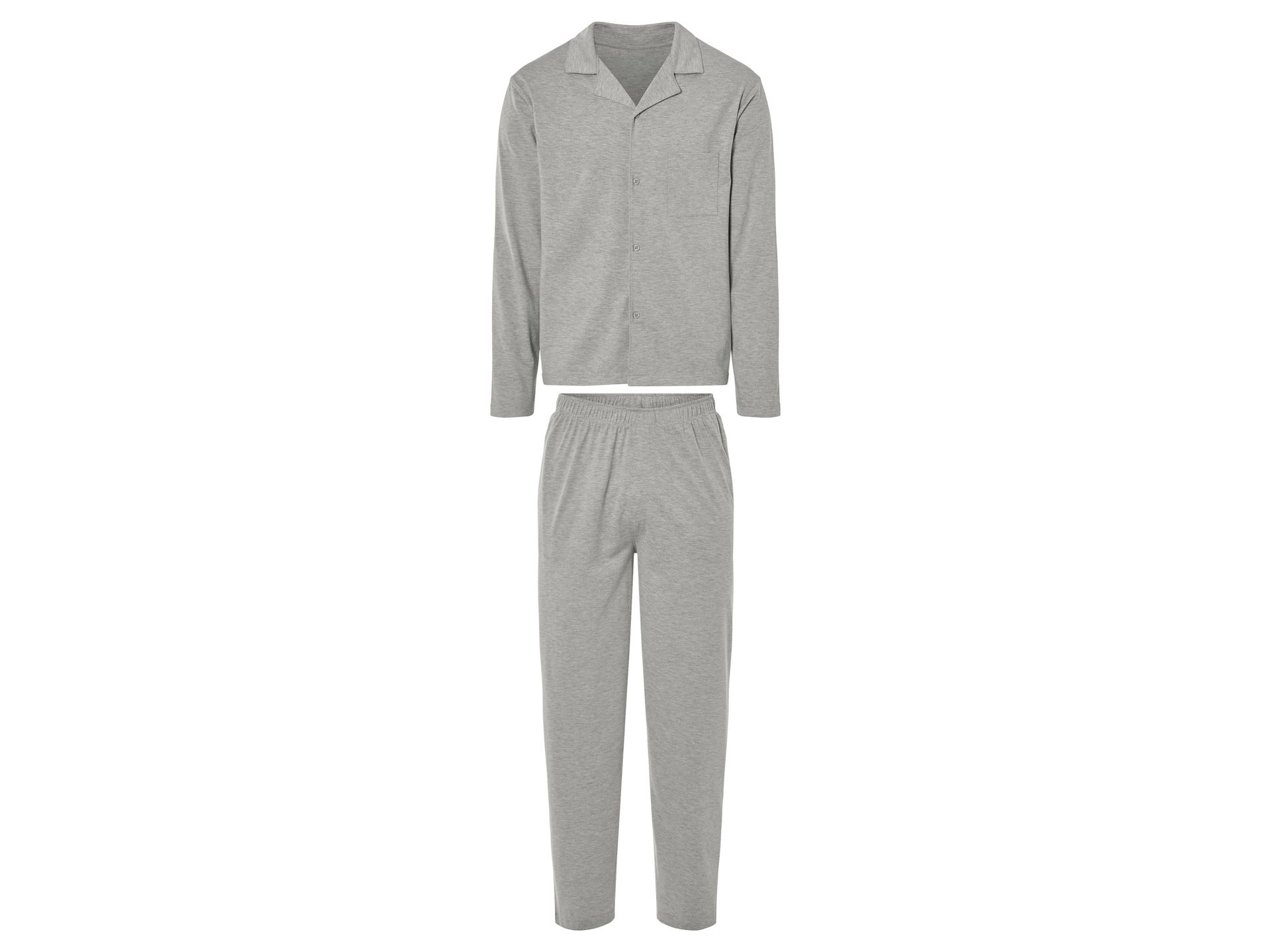 LIVERGY® Piżama męska z bawełną (Szary, M (48/50))