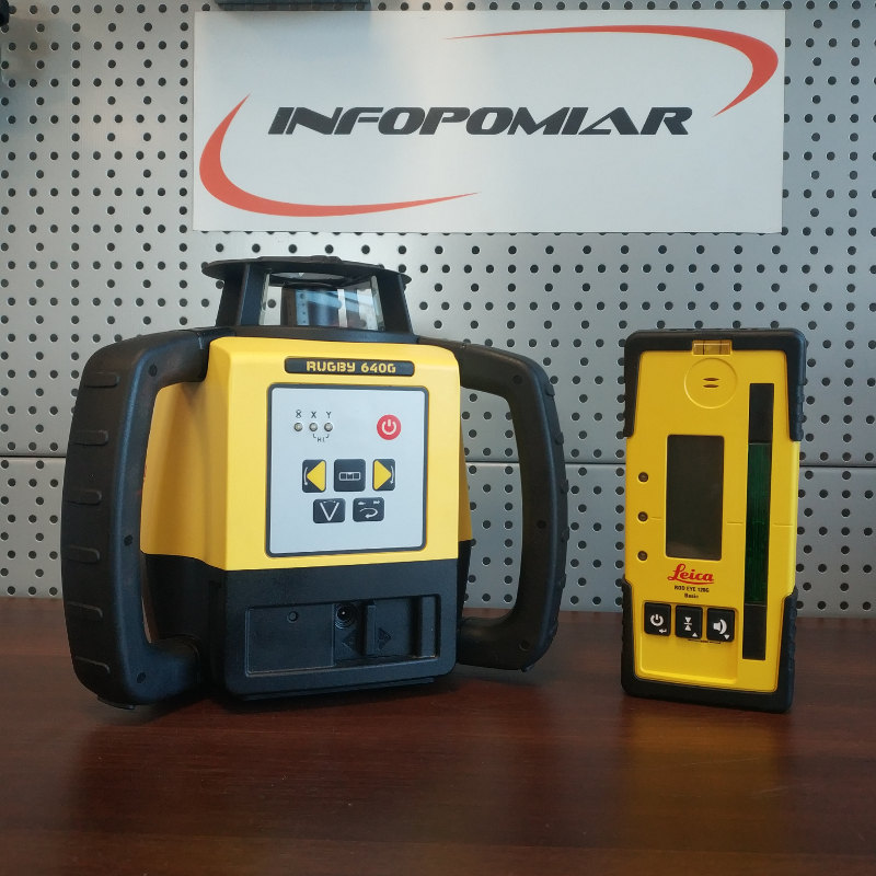 Niwelator laserowy Rugby 640G Leica + Detektor laserowy Rod Eye 120G Leica - DEMO