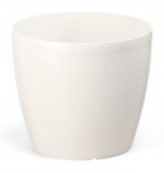 Doniczka plastikowa kremowa 36x31,6 cm dekoracyjna gładka Magnolia