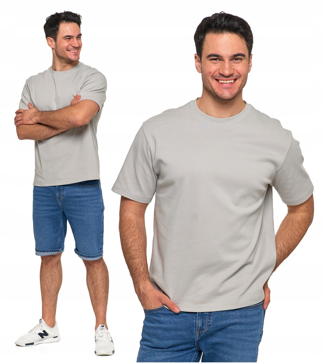 T-SHIRT MĘSKI GŁADKI Koszulka PREMIUM Oversize Bluzka Bez Wzoru MORAJ 3XL