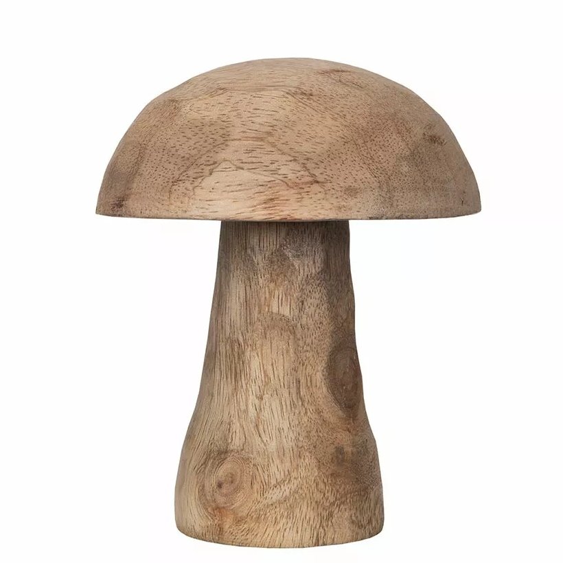 FIGURKA GRZYBEK STYL BOHO drewniana naturalna wys. 12cm