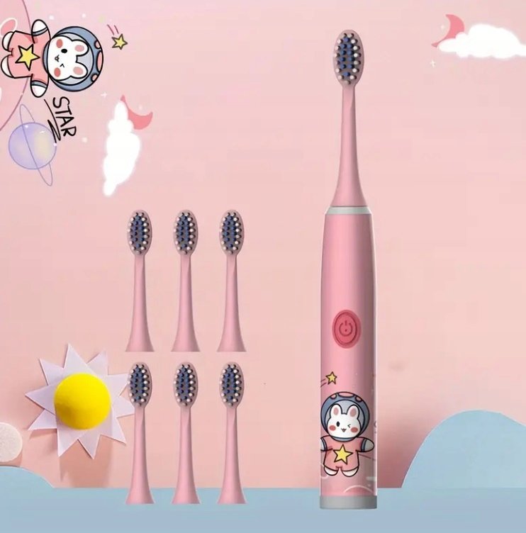 Różowa Szczoteczka dla dziecka końcówki