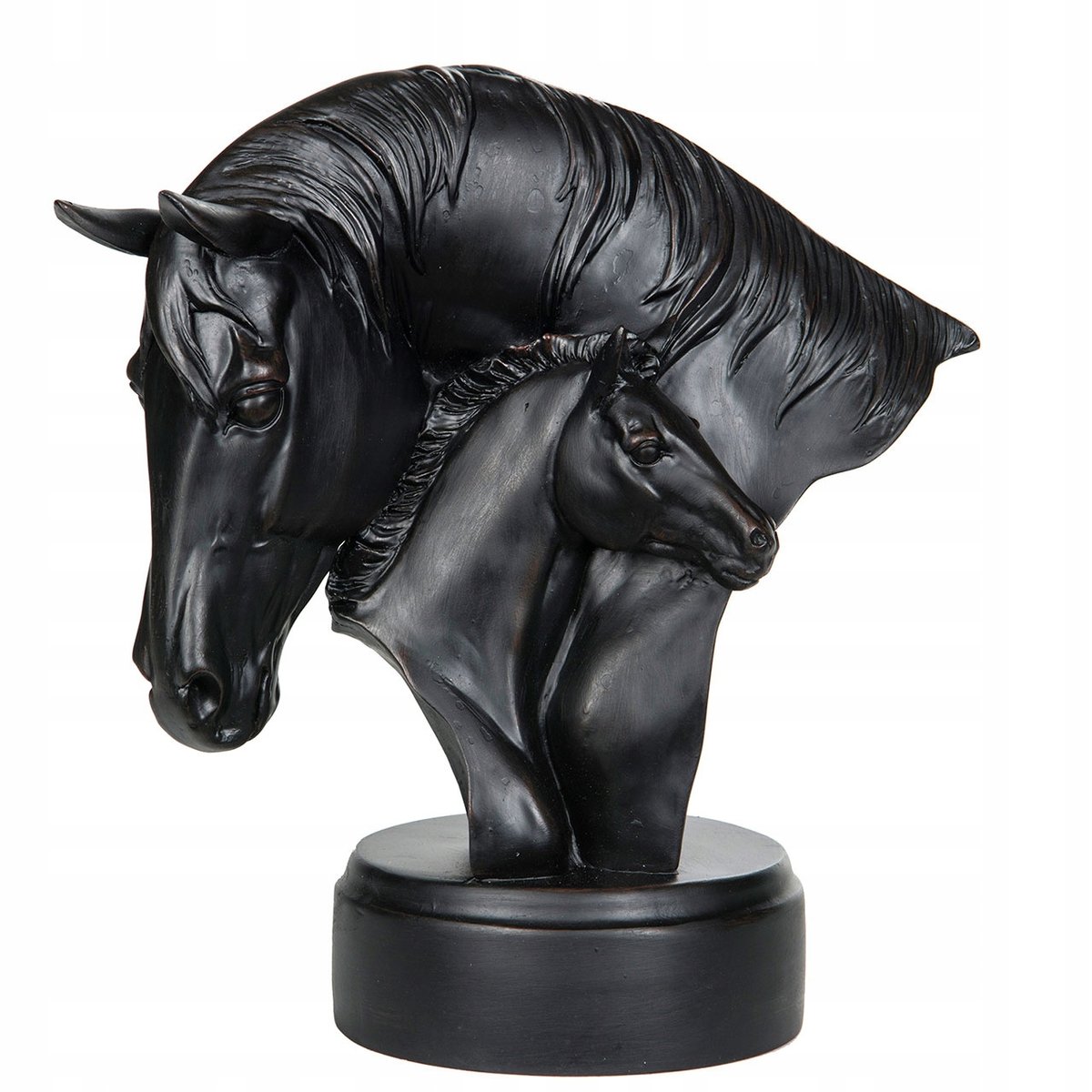 FIGURKA PORTRET KONIA czarny mat wys. 26cm
