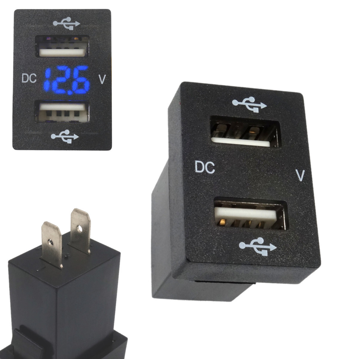 USB 5V 3,1A ŁADOWARKA MONTAŻOWA SAMOCHODOWA ZASILACZ TOYOTA i JAPOŃCZYKI