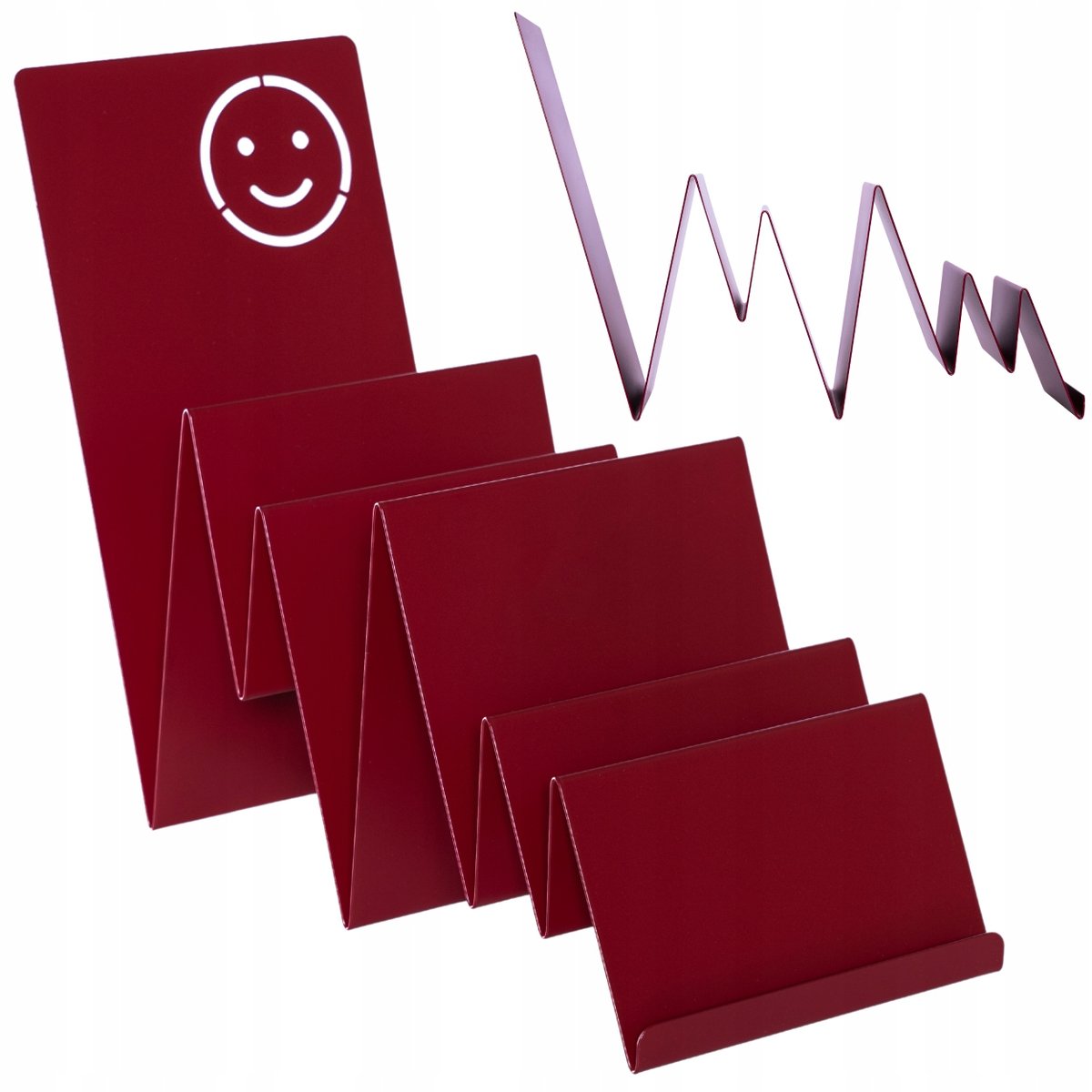 Organizer na Biurko Metalowy FoldArt PREMIUM 290 x 210mm Czerwony Purpurowy