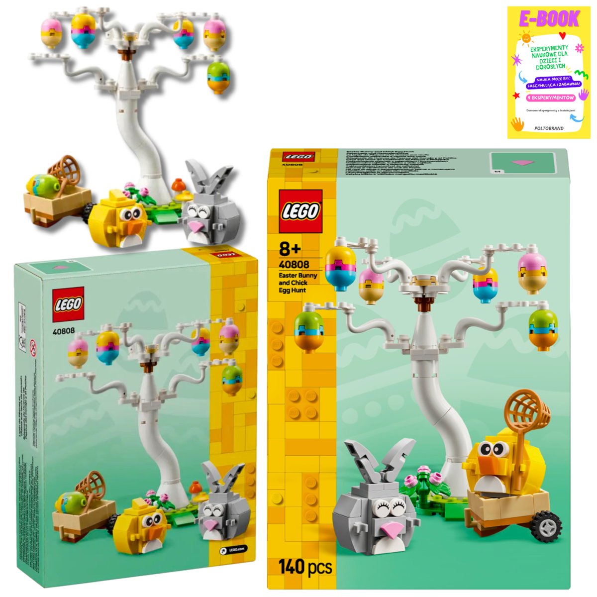 LEGO CREATOR Poszukiwanie pisanek z zajączkiem i kurczaczkiem (40808) KLOCKI PREZENT + EBOOK