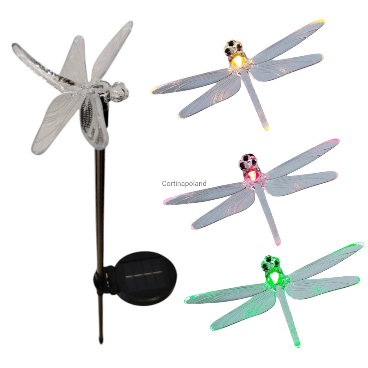 LAMPA SOLARNA LED WBIJANA LAMPKA WAŻKA DEKORACJA OGRÓD TARAS OZDOBA