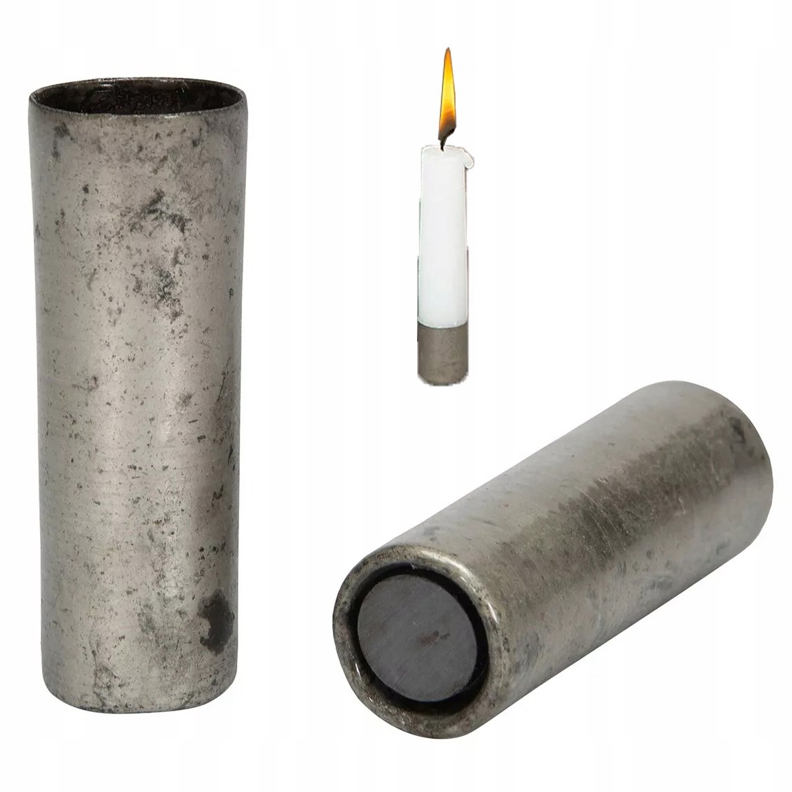 ŚWIECZNIK KANDELABR NA MAGNES LOFT srebrny metalowy dekoracja ozdoba