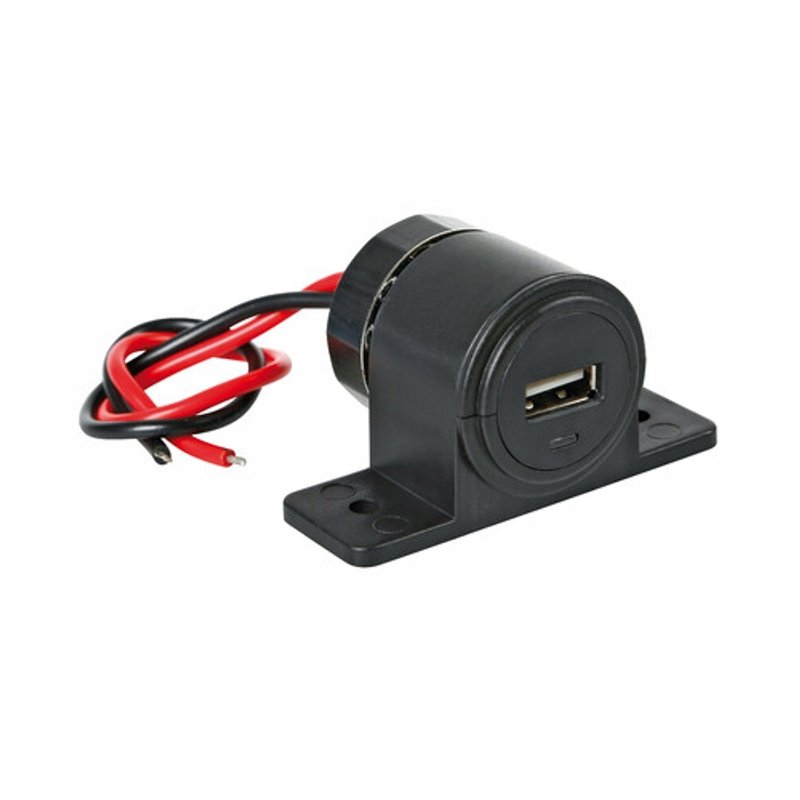 Zasilacz ładowarka USB 12V 24V MONTAŻOWA 2.1A DO SAMOCHODU WSKAŹNIK LED