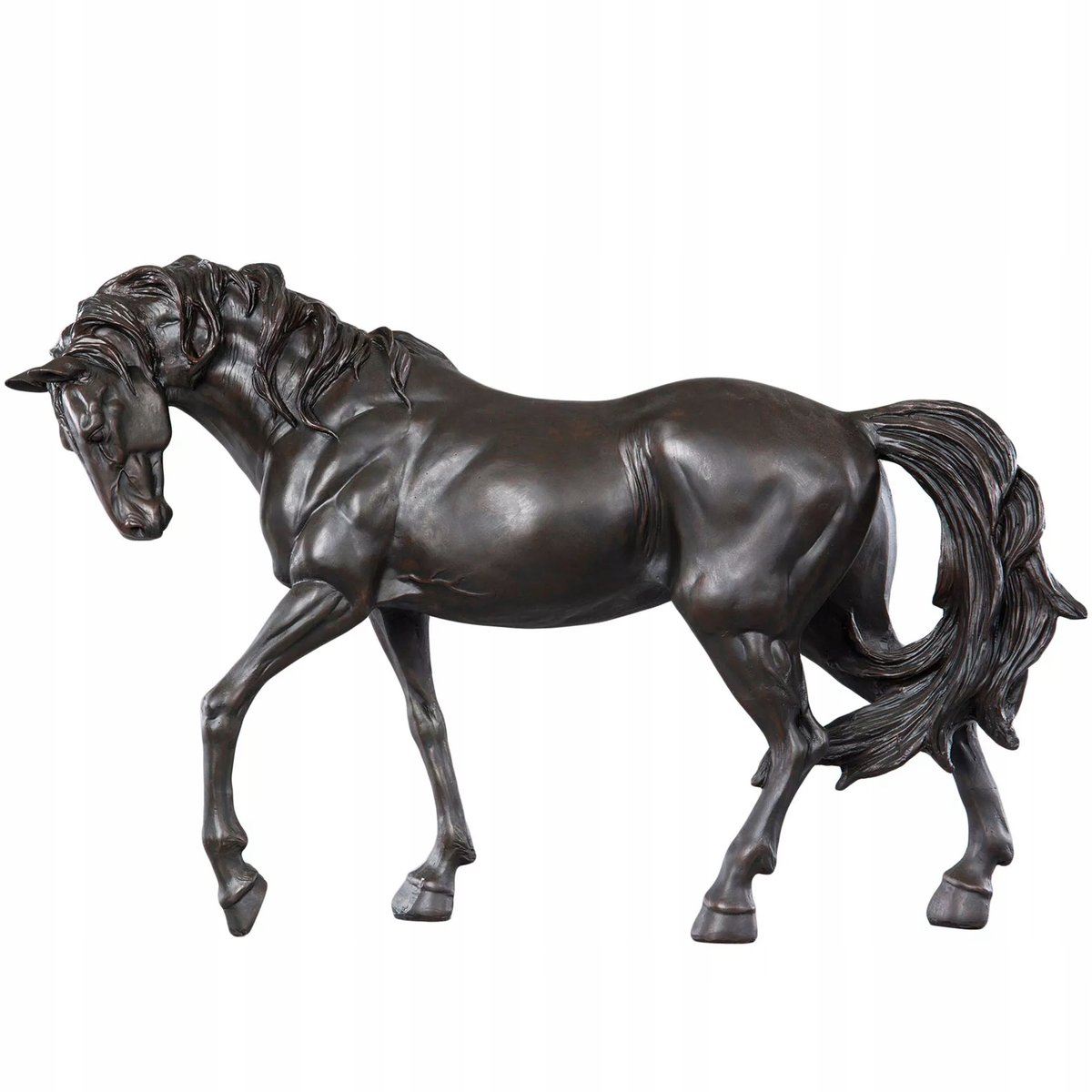 FIGURKA KONIA KOŃ DUŻA 67cm dekoracyjna czarna na prezent dekoracja ozdoba