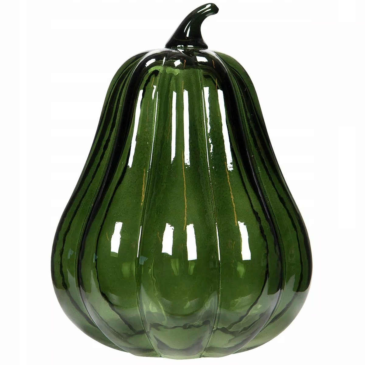 FIGURKA DYNIA 20cm SZKLANA ZIELONA DUŻA skandynawska ozdoba na Jesień