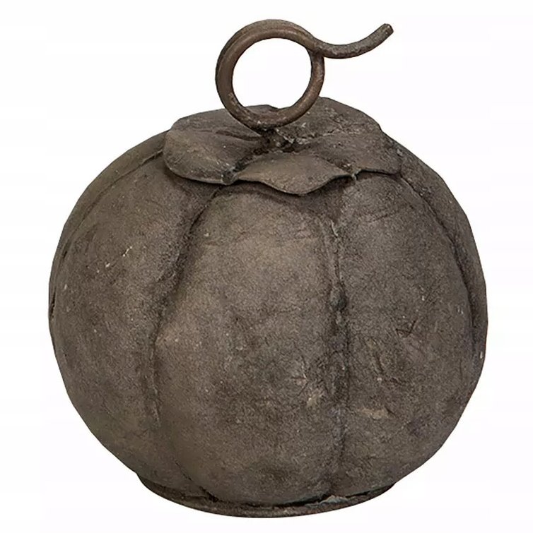 FIGURKA DYNIA METALOWA LOFT MAŁA 10cm dekoracja na Halloween Jesień brązowa