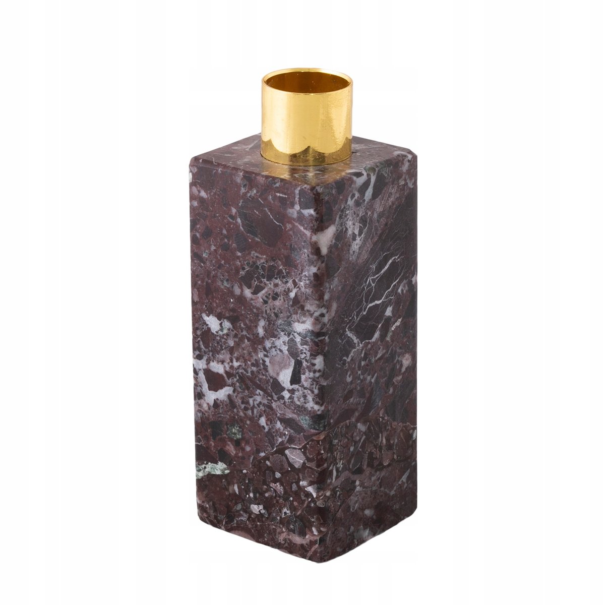 ŚWIECZNIK na długą świecę MARMUROWY 13x5cm