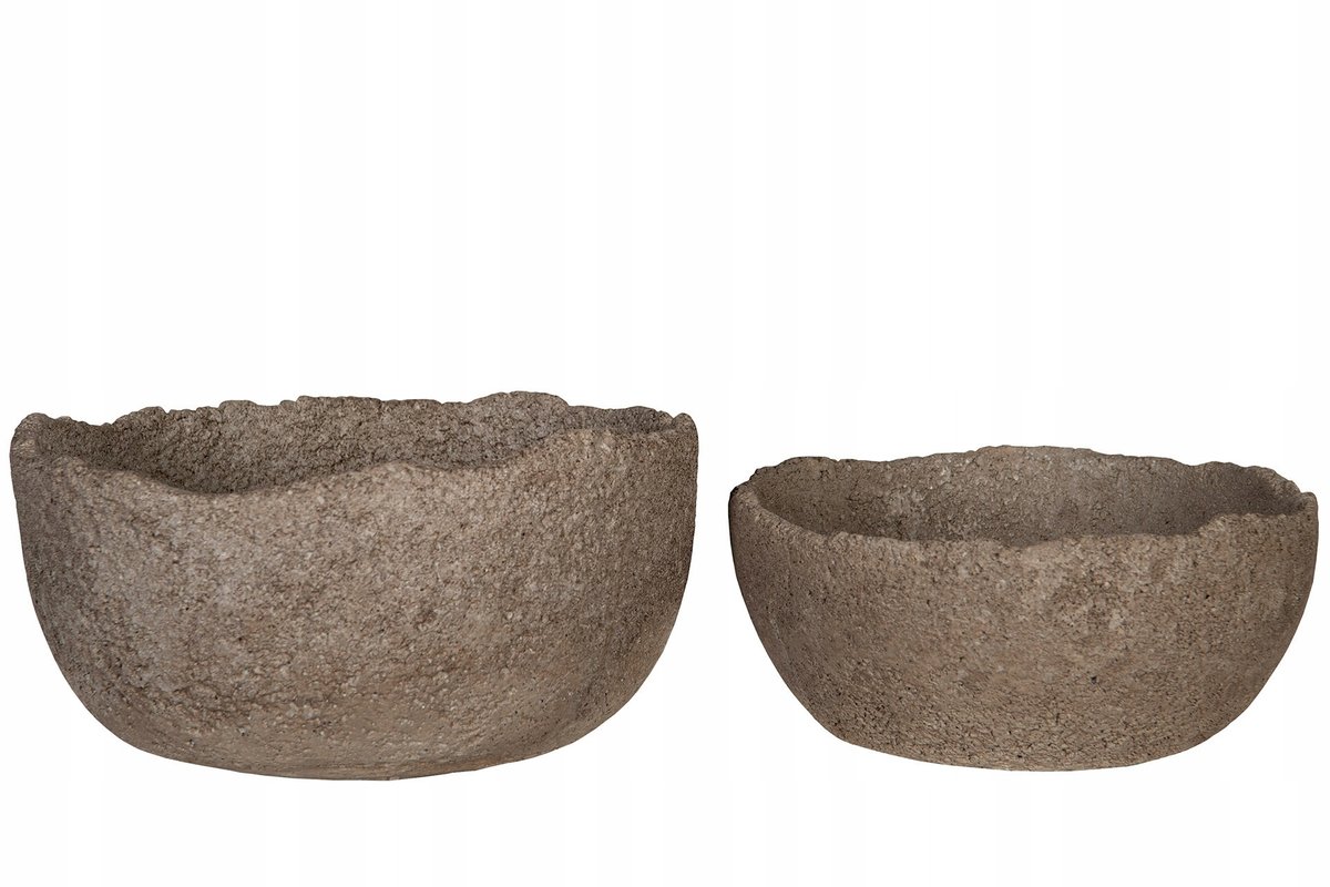 2 szt. DONICA CEMENTOWA beżowa rustykalna loft