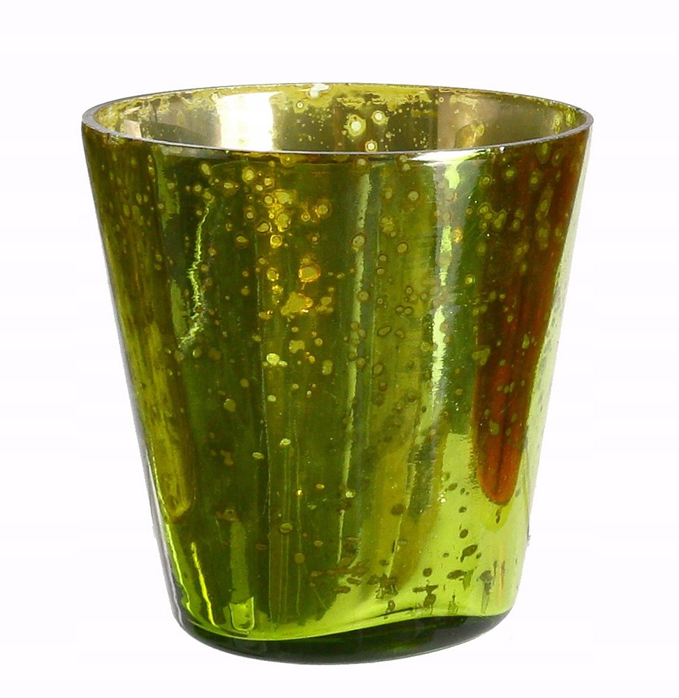 ŚWIECZNIK tealight SZKLANY zielony wys. 11cm