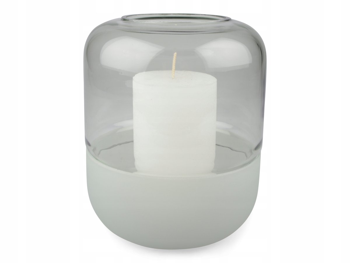 ŚWIECZNIK tea light na stół SZKLANY wys. 19cm