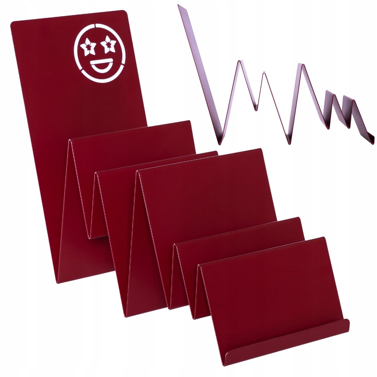 Organizer na Biurko Metalowy FoldArt PREMIUM 290 x 210mm Czerwony Purpurowy