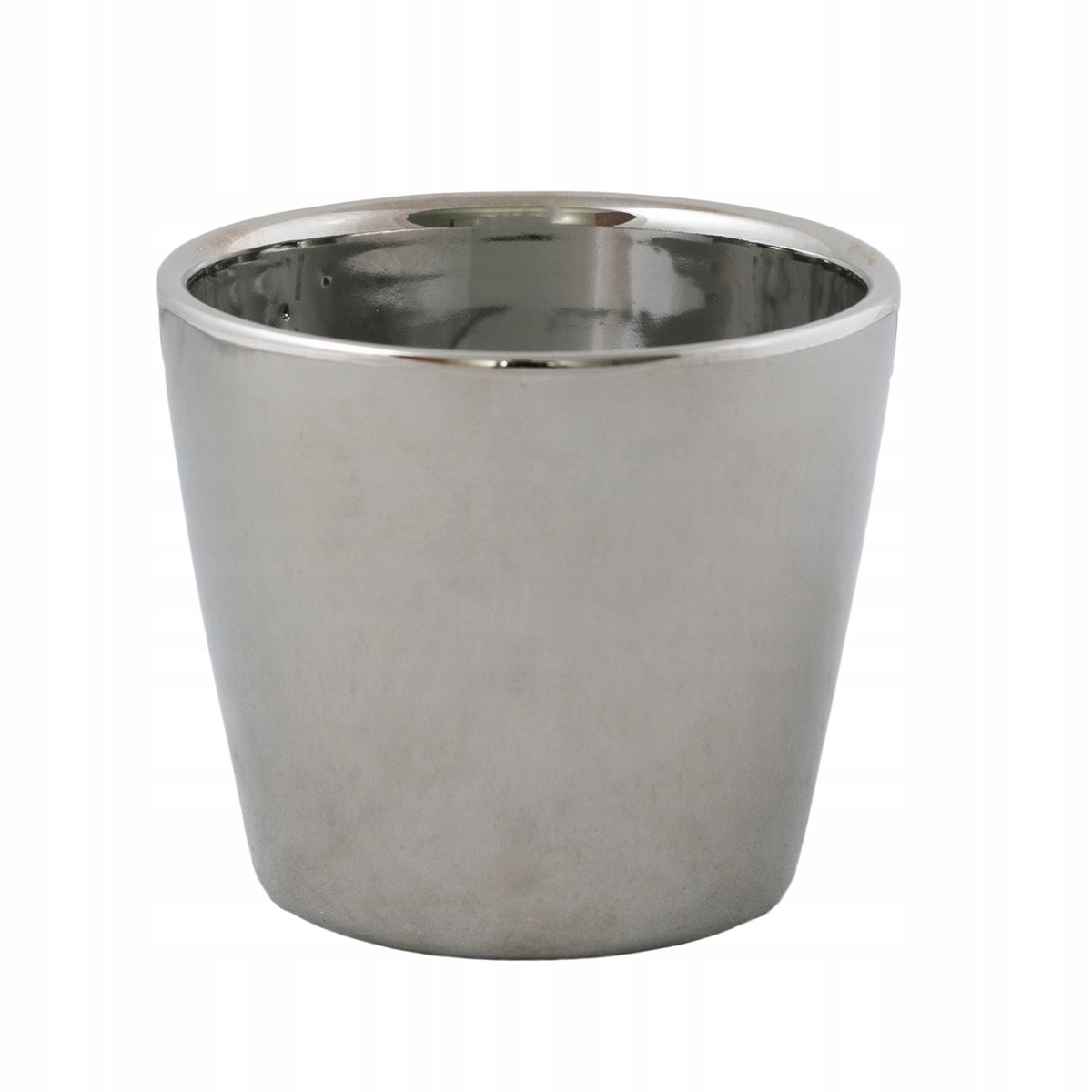 ŚWIECZNIK SREBRNY tealight, ceramiczny