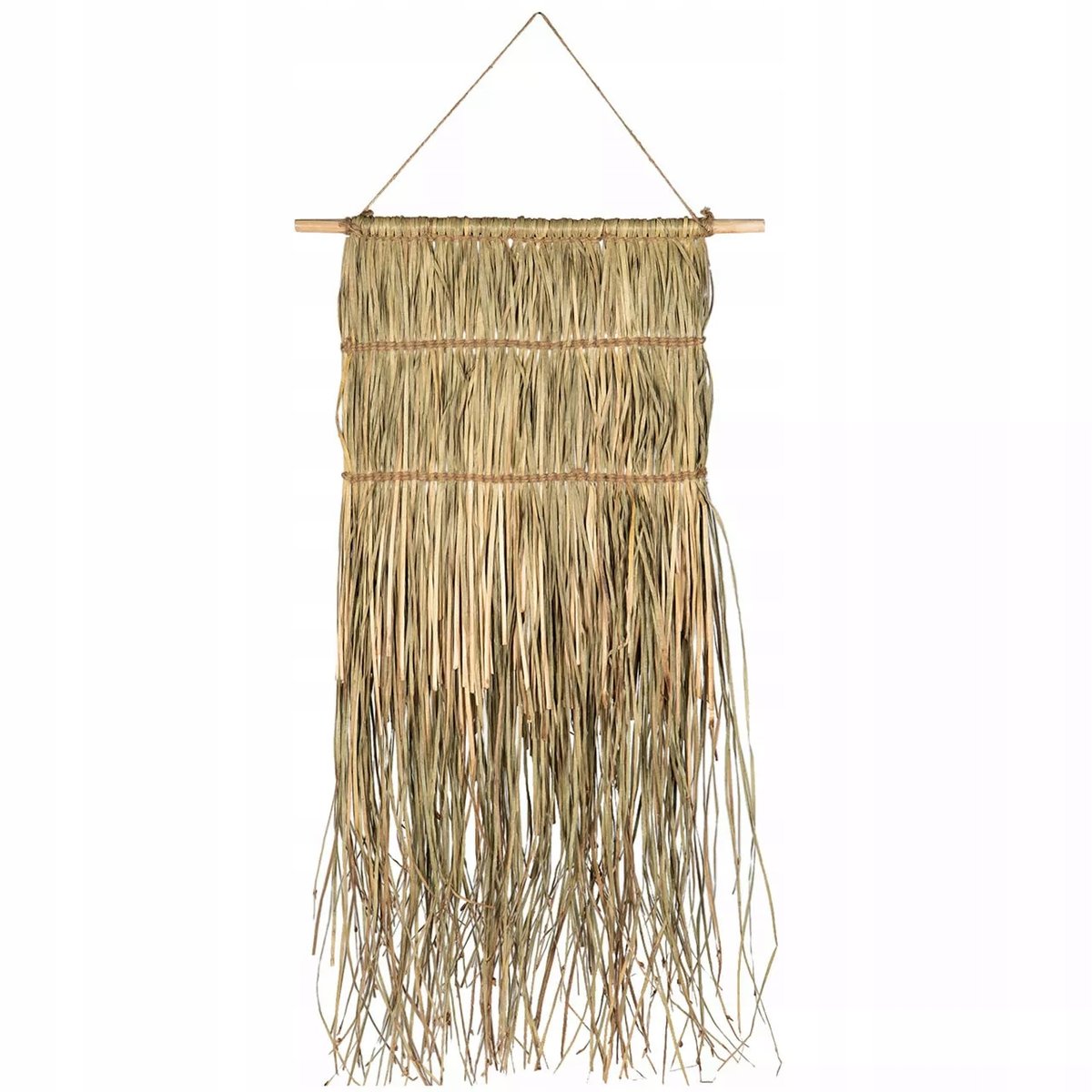 DEKORACJA OZDOBA ŚCIENNA ZAWIESZKA BOHO NATURALNA suszona trawa 100cm