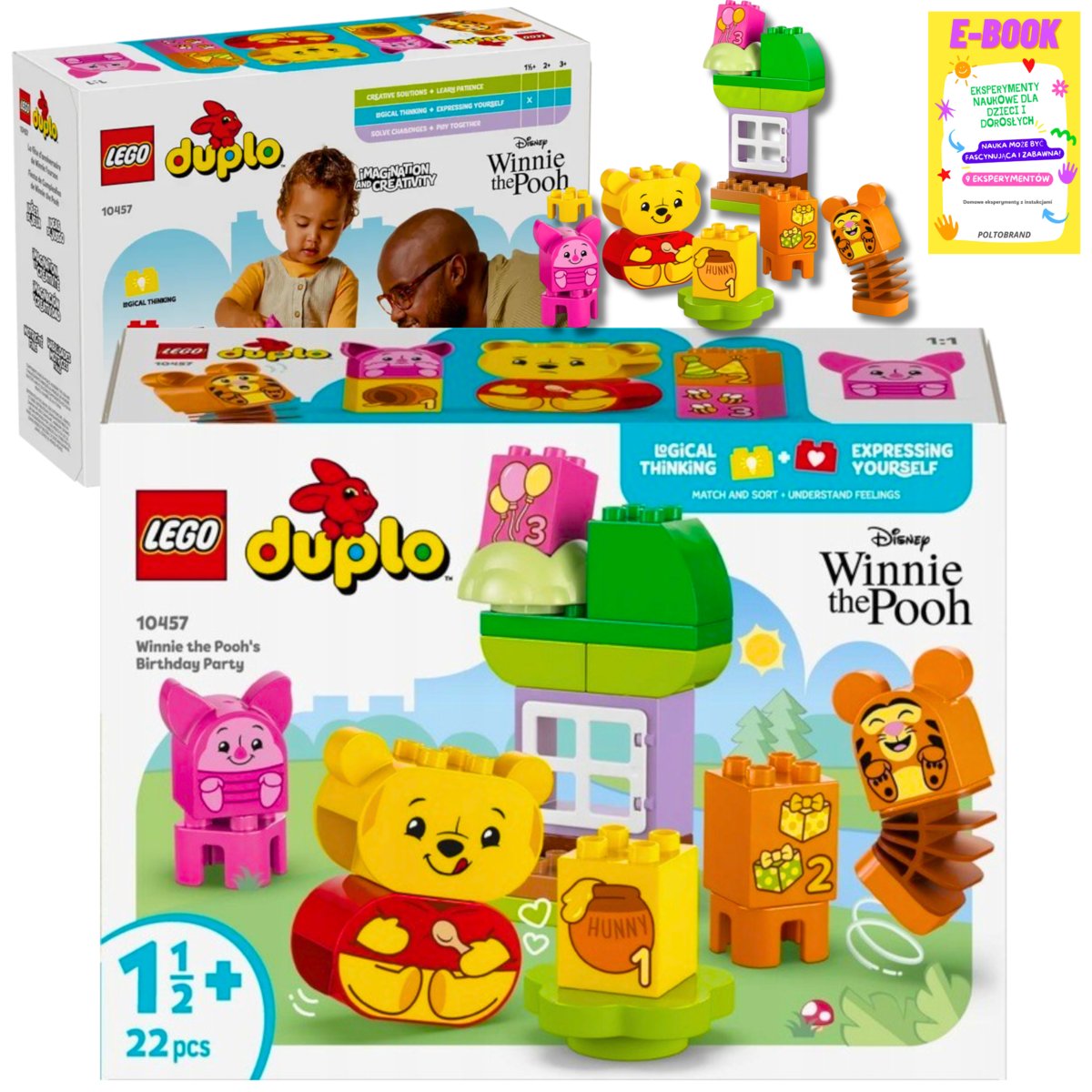 LEGO NOWOŚCI : DUPLO Disney Przyjęcie urodzinowe Kubusia Puchatka 10457 KLOCKI PREZENT + EBOOK