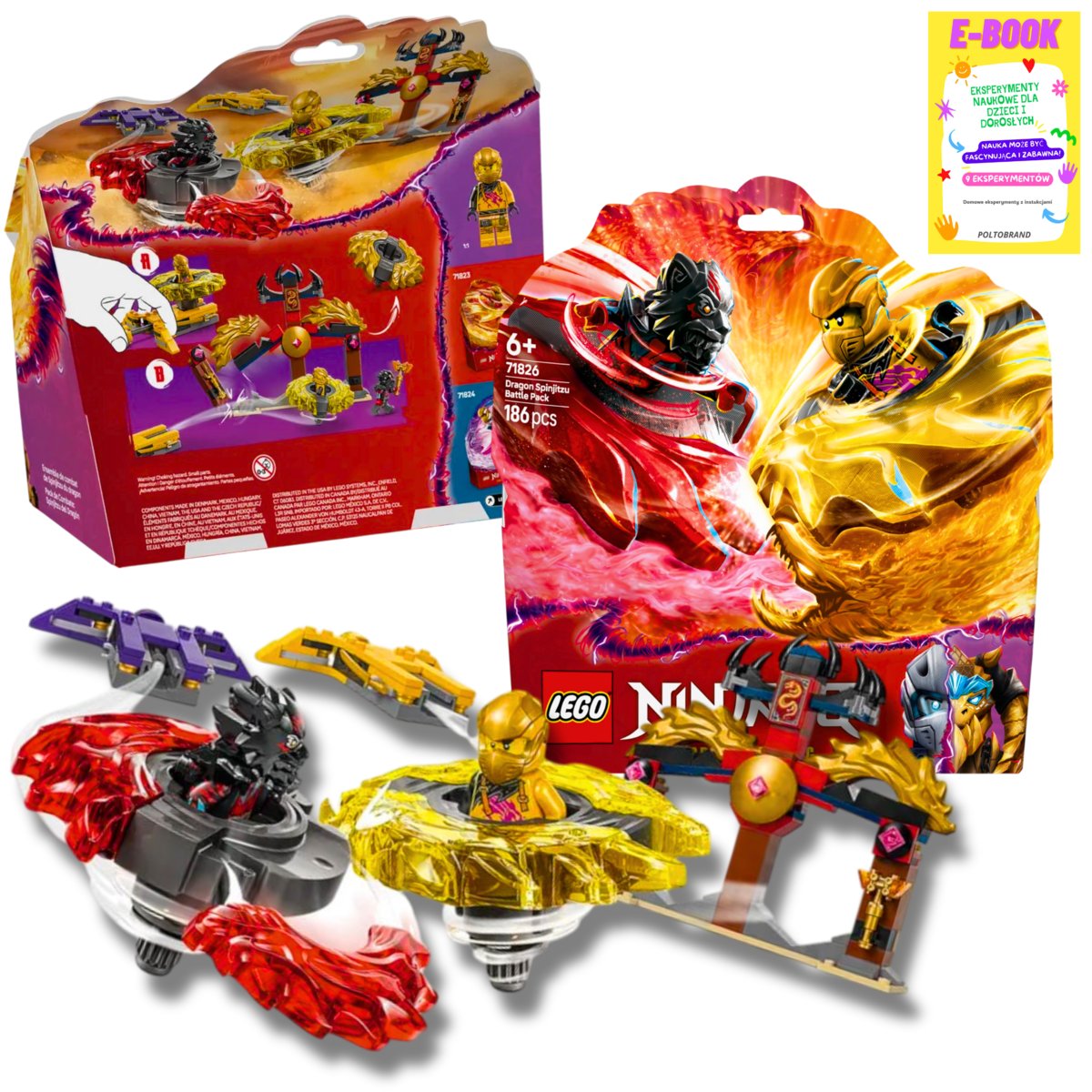 LEGO NINJAGO Smocze Spinjitzu - Zestaw Bitewny (71826) KLOCKI PREZENT + EBOOK