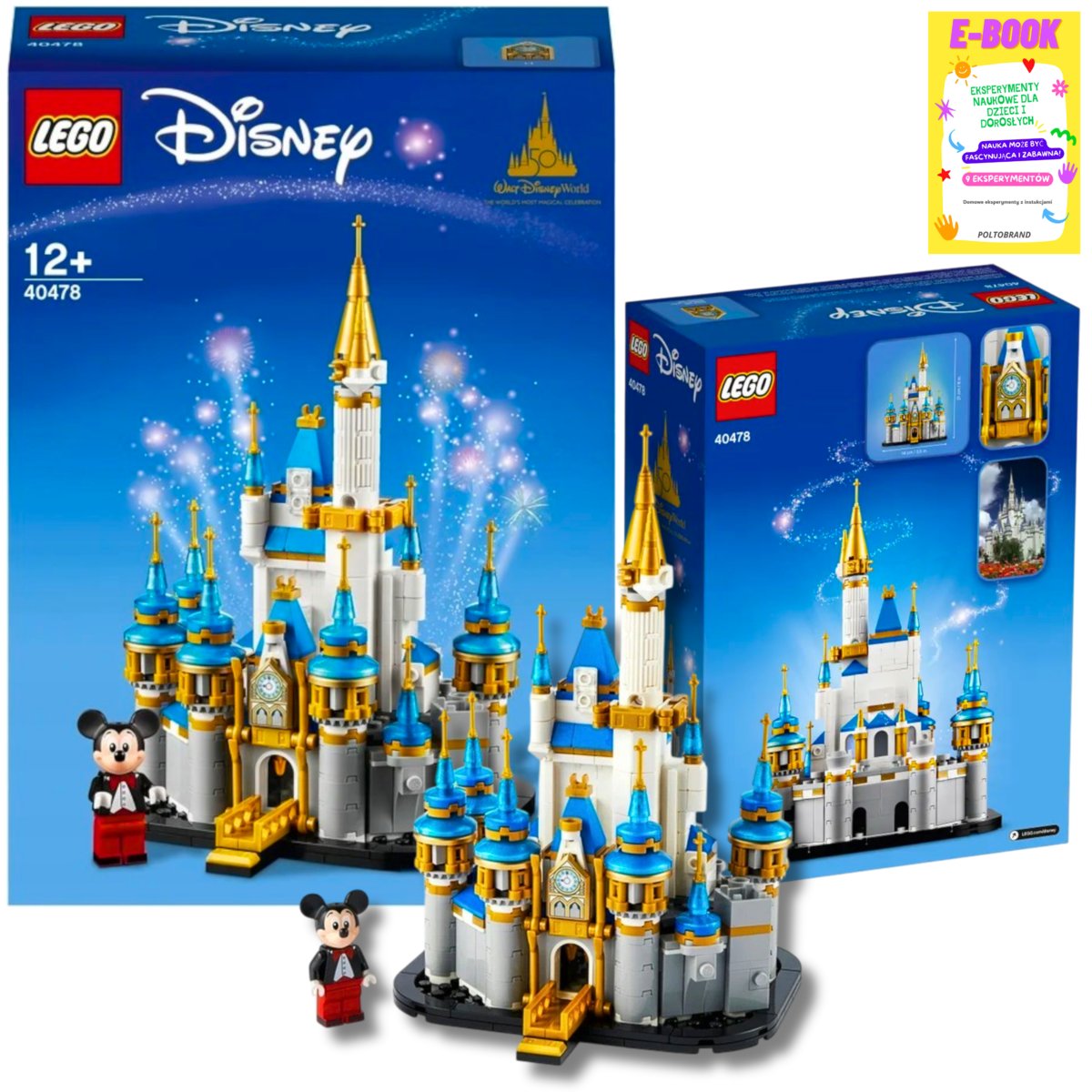 LEGO DISNEY MINIATUROWY ZAMEK DISNEYA KLOCKI PREZENT + EBOOK