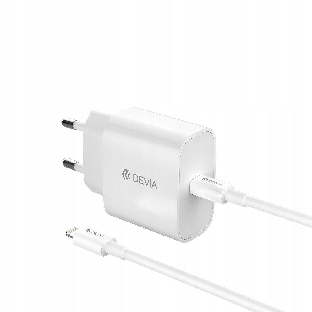 Ładowarka sieciowa PD 30W 3A GaN + kabel USB-C - lightning Devia