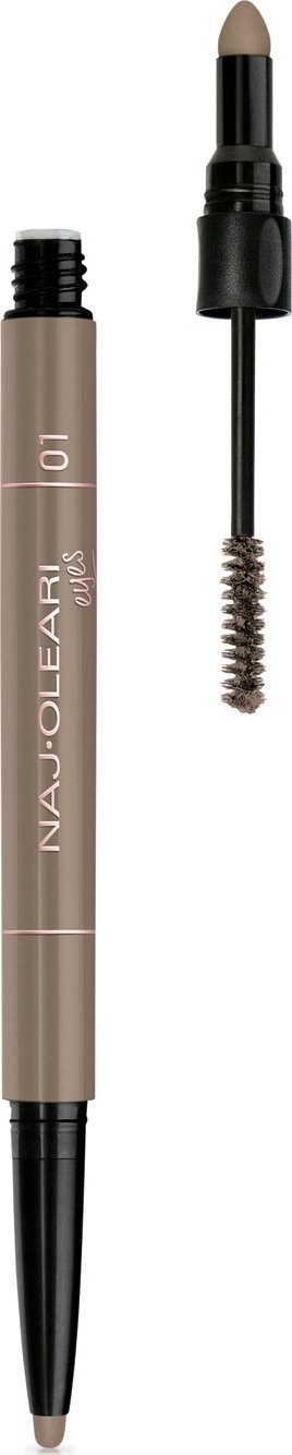 Naj Oleari Naj Oleari, Perfect Brow, Double-Ended, Eyebrow Cream Pencil & Gel 2-In-1, 01, Blonde, 1 ml For Women