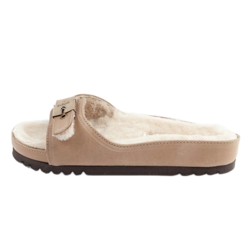 Klapki Scholl Iconic Meg Taupe F303171062 beżowy
