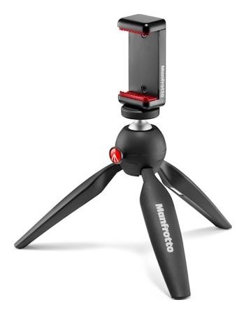 Manfrotto PIXI Smart Mini z klamrą do telefonu