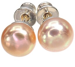 Prawdziwe Perły Srebro Eleganckie Kolczyki